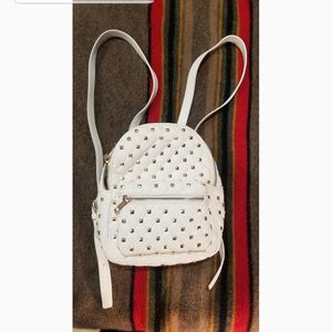 Gold studded white pleather mini pack